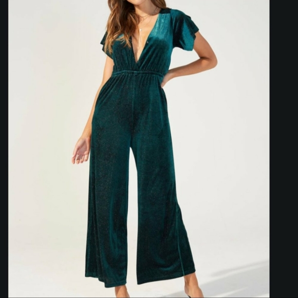 minkpink green jumpsuit
